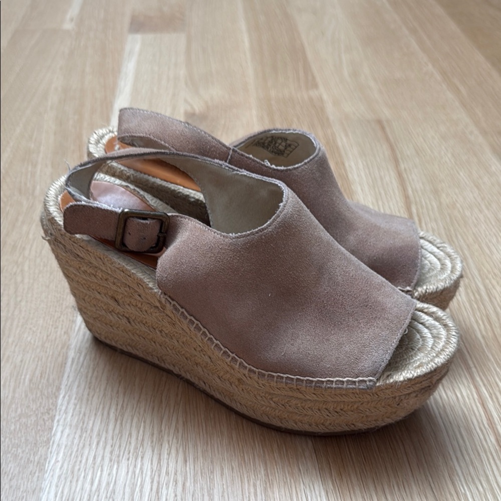 Soludos Tan Espadrille Wedge Sandals